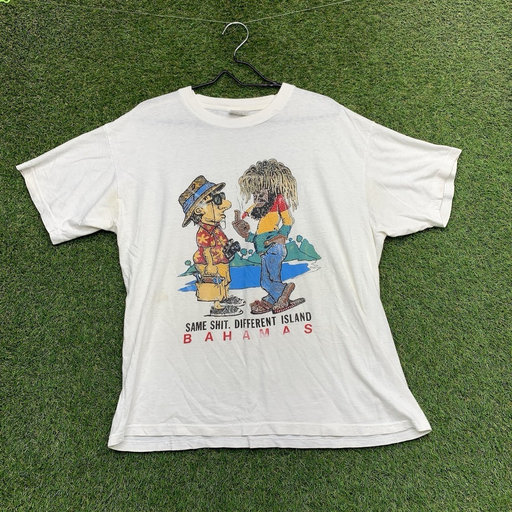 Rastafri Marijuana Shirt Mens XL Weed Joint Shirt Aruba Island Tourists Funny